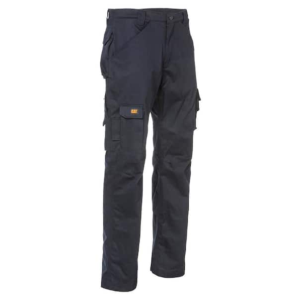 Caterpillar Flame Resistant Men's 44 in. W x 34 in. L Navy Cotton/Nylon FR Cargo Work Pant