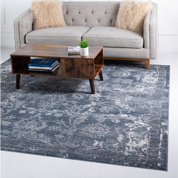 Portland Albany Blue 4 ft. x 4 ft. Square Area Rug