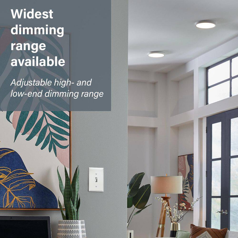 White Matte Advanced LED Dimmer Switch, Single-Pole/3-Way