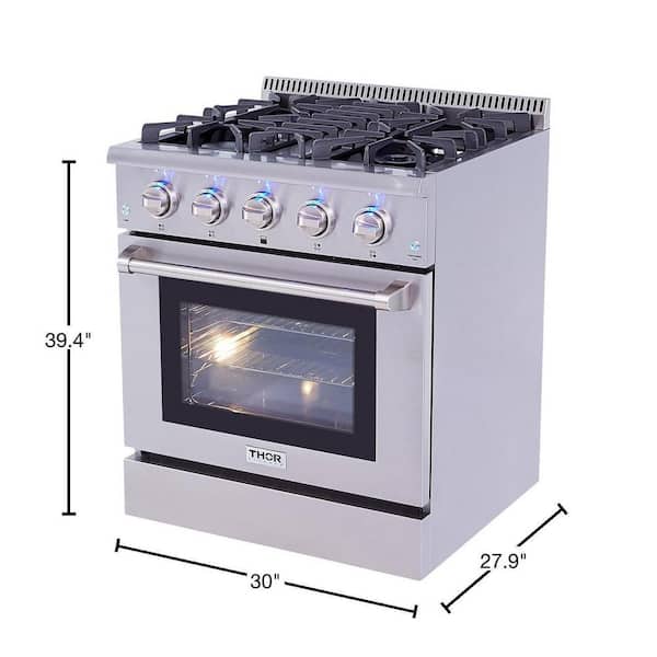 Thor Kitchen 30 inch Professional GAS Range in Stainless Steel