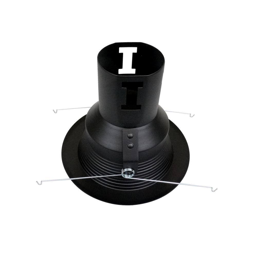 5-Inch Black Steel Recessed Baffle Trim