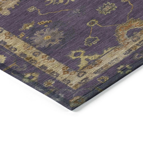 Chantille Machine Washable Indoor/Outdoor Abstract ACN2045 Eggplant 2 ft. 6 in. x 3 ft. 10 in. Area Rug