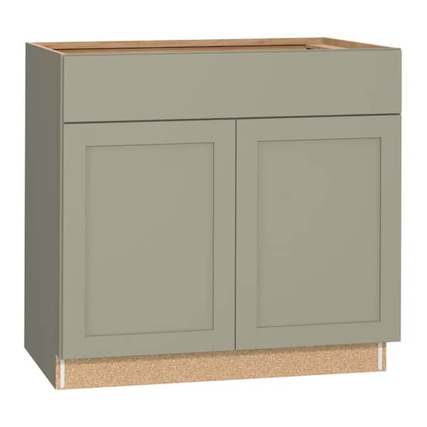 Westfield Dusk Gray Shaker Stock Assembled Base Kitchen Cabinet (36 in. W x 23.75 in. D x 35 in. H)