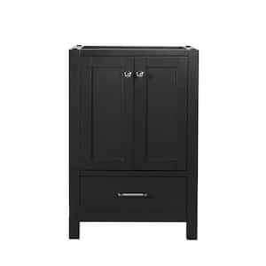 Laguna 24 in. W x 18 in. D x 35 in. H Bath Vanity Cabinet without Top in Black