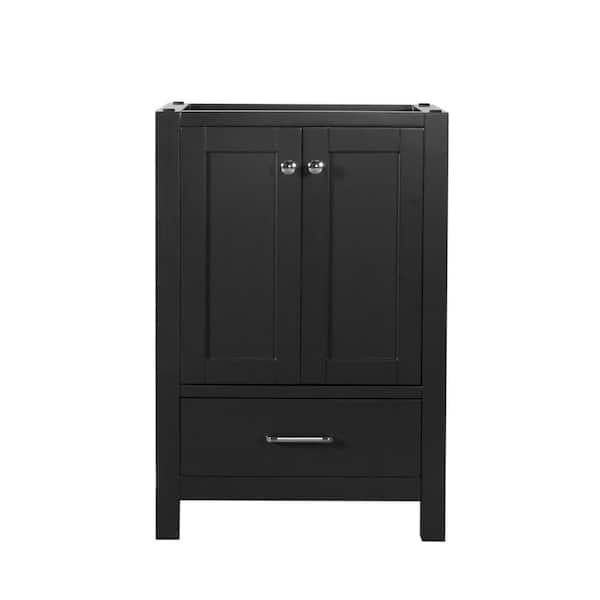 C.L.L Collections Laguna 24 in. W x 18 in. D x 35 in. H Bath Vanity Cabinet without Top in Black