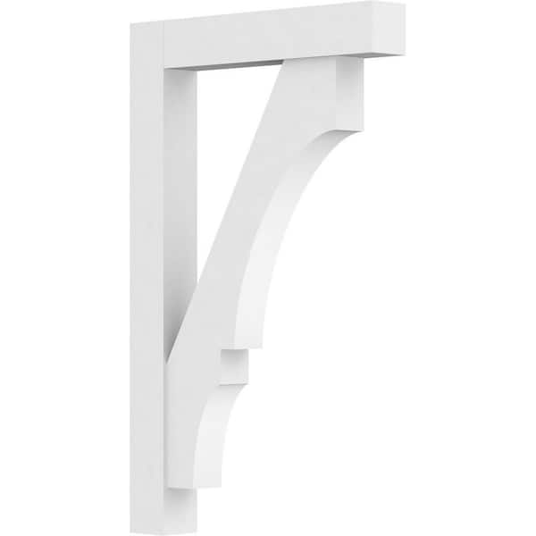 Ekena Millwork Standard Balboa 3 in. W x 32 in. H x 24 in. D Signature Urethane Polyurethane Bracket With Block Ends