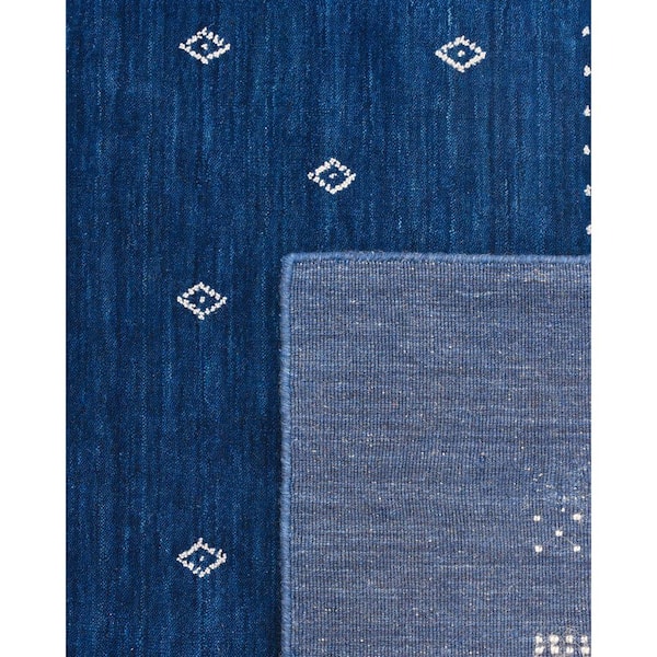 Corrigan Studio® Rug Branch Kymiere Collection Modern Abstract Round Rug ( 8X8 Feet) - 7'5 X 7'5, Blue