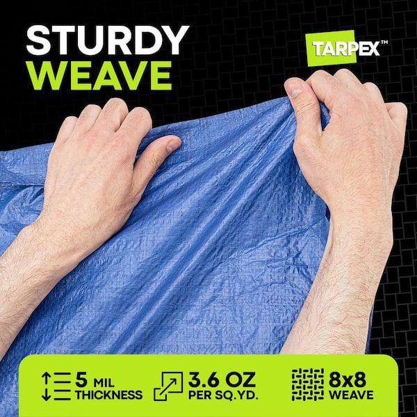 Tarpex 5 Mil Poly Tarp 8 ft. x 15 ft. Plastic Weather-Resistant