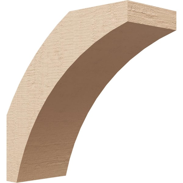 Ekena Millwork 5 in. x 12 in. x 12 in. Thorton Rough Cedar Woodgrain Timberthane Polyurethane Knee Brace, Primed