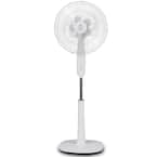 KUL White 3-Speed Whisper Quiet Energy Efficient Oscillating Pedestal Fan 18