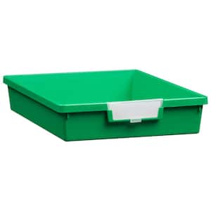 2 Gal. - Tote Tray - Slim Line 3 in. Storage Tray in Primary Green