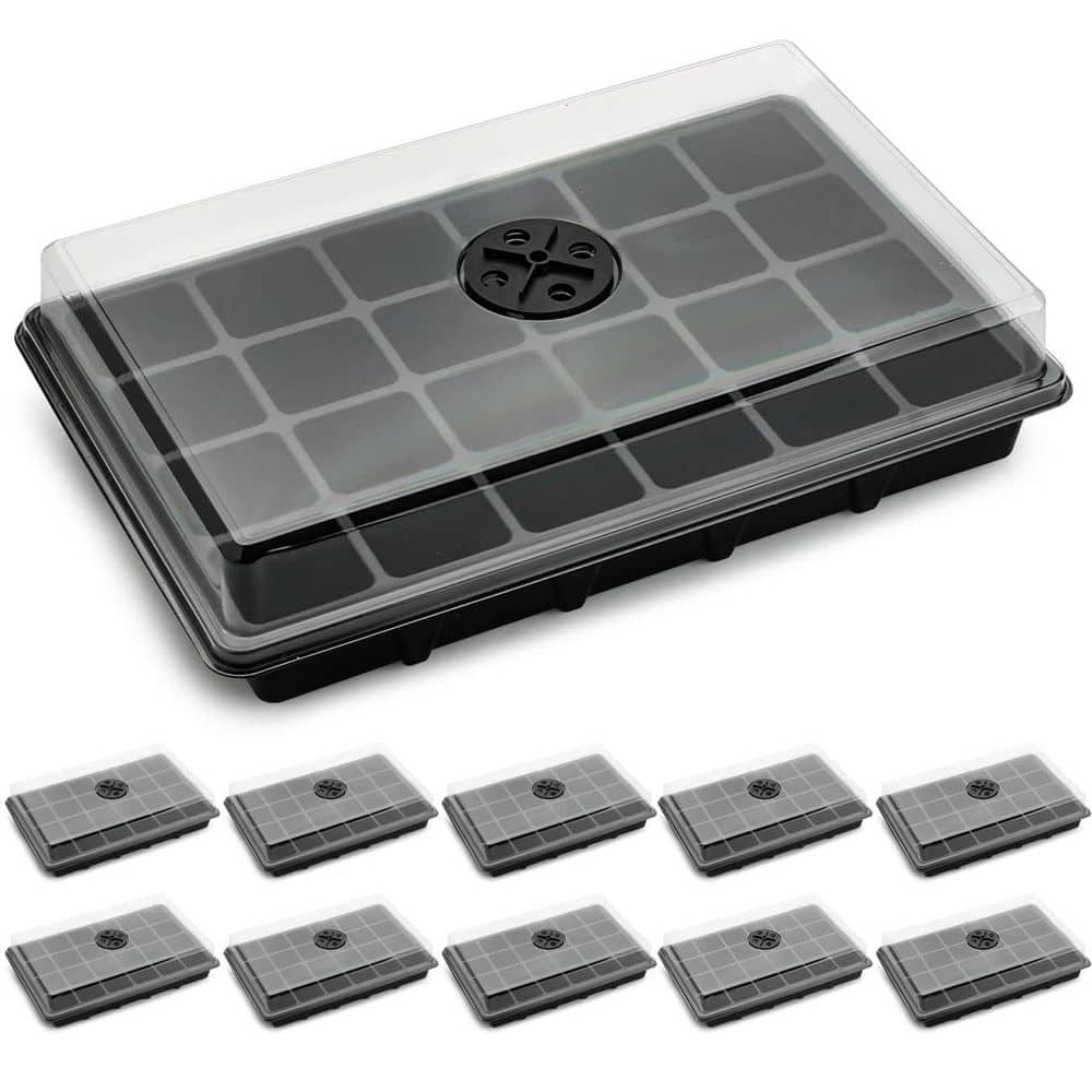 10-Pack XL Seed Starter Tray with Dome, 24 Large 2 in. Cells per Seedling Starter Trays (Total 240 Cells) price history on PriceWatchPro