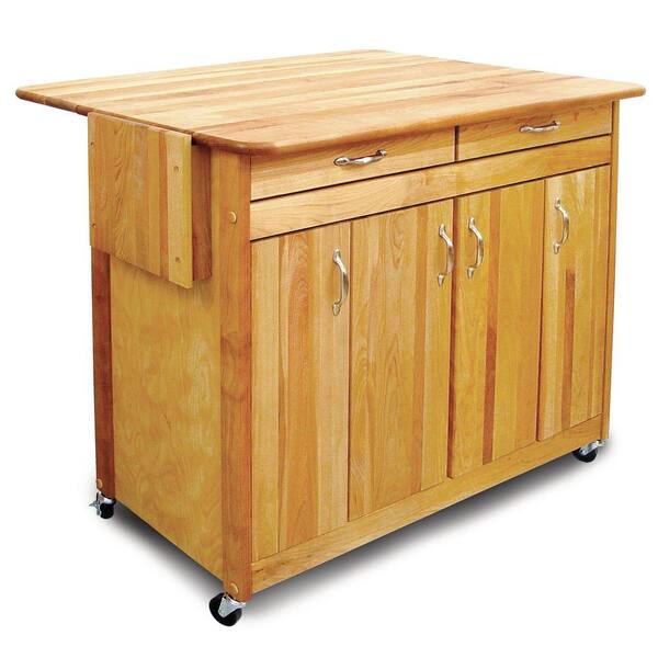 Catskill Craftsmen 44 in. Super Island with Flat Doors and Drop Leaf-DISCONTINUED