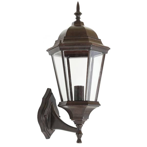 Aged Copper Aluminum Finish Metal Outdoor Wall Lantern Sconce Light