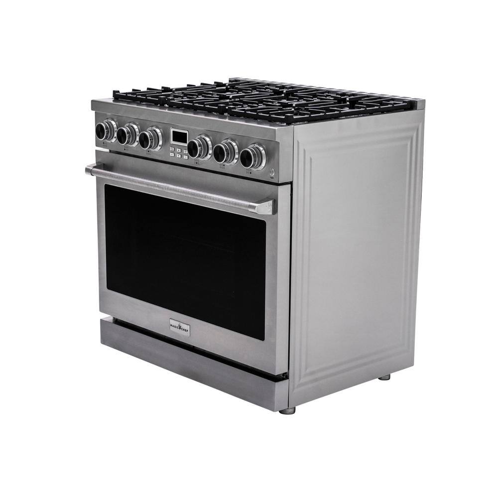 Magic Chef 36 Inch Stainless Steel Freestanding Gas Range