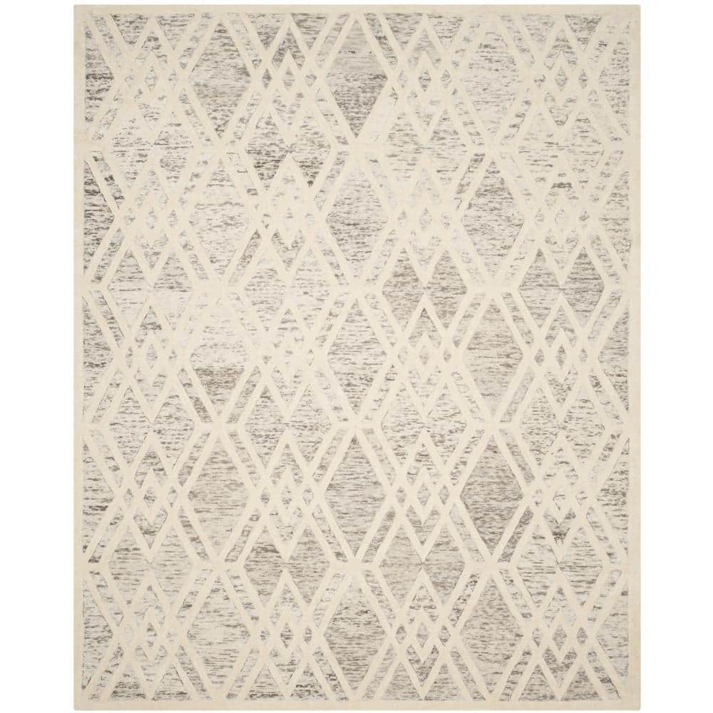Handmade Elegance Light Brown & Ivory Wool 8' x 10' Area Rug