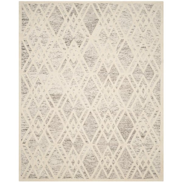 SAFAVIEH Cambridge Light Brown/Ivory 8 ft. x 10 ft. Border Distressed Diamonds Area Rug
