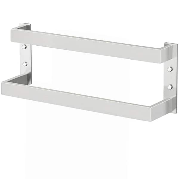 1-Pack Double Towel Bar 16 in. Wall Mounted Towel Bar in Brushed Nickel