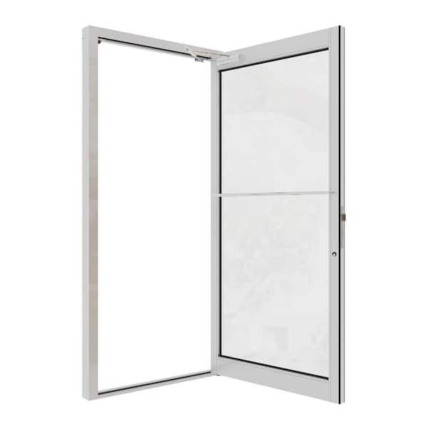TEZA DOORS Teza 36 in. x 84 in. Right-Hand/Outswing Anodized