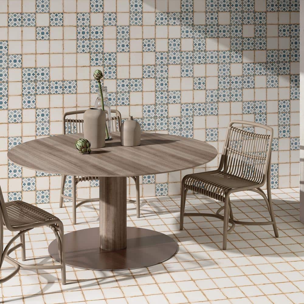Casablanca 5" x 5" White Matte Ceramic Tile