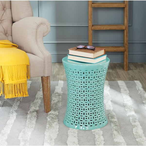 Camilla Aqua Ceramic Garden Stool