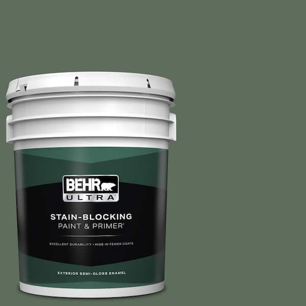 BEHR ULTRA 5 gal. #N400-6 Terrarium Semi-Gloss Enamel Exterior Paint & Primer