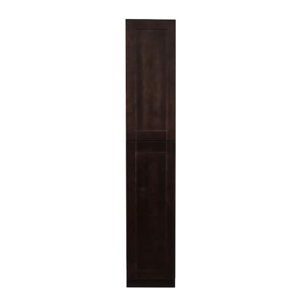 Anchester Assembled 18 in. x 90 in. x 24 in. Tall Pantry with 2 Doors in Dark Espresso