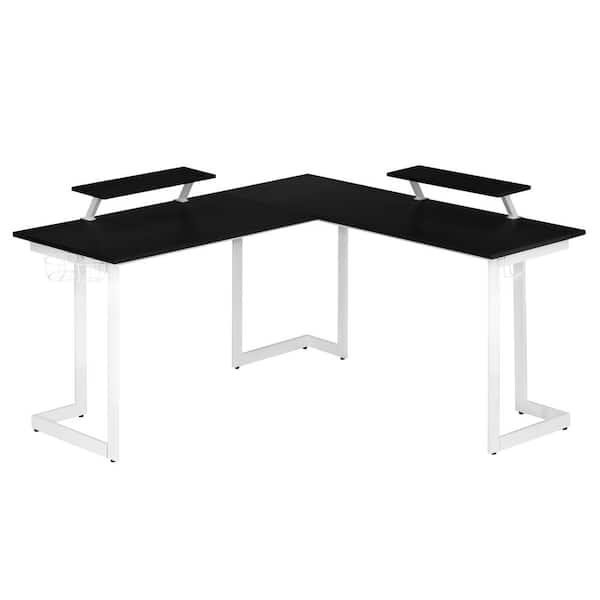 Hydle Desk Ebern Designs Color: Black/White