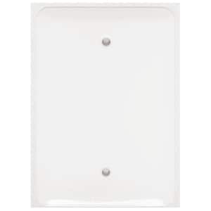 White 1-Gang Blank Plate Wall Plate (1-Pack)