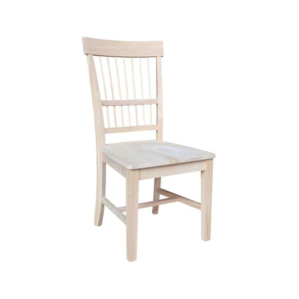 International Concepts Clayton Unfinished Solid Wood Dining Chair Set of 2