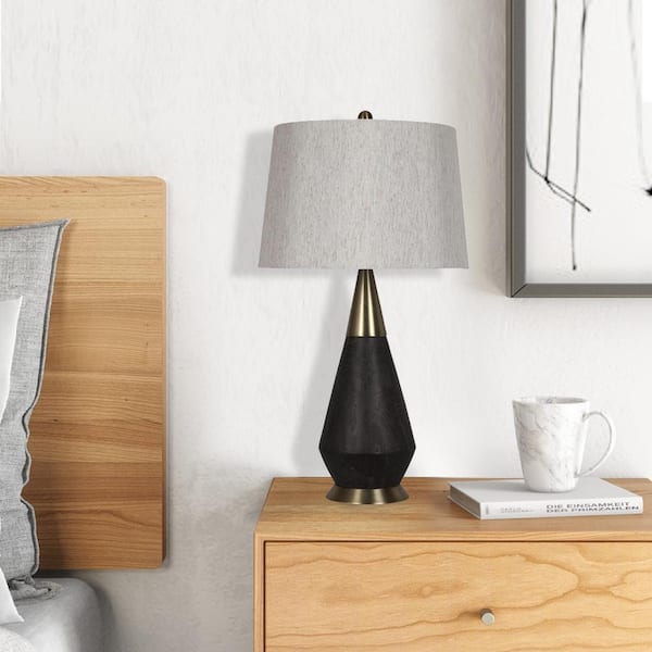 Melody 27.3 in. Dark Walnut Table Lamp JTL12KT-DW - The Home Depot