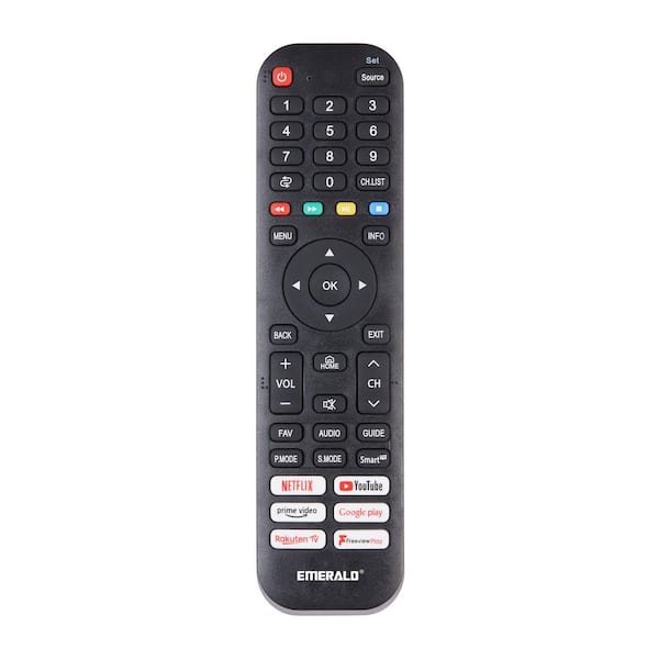 Emerald 4-Device Universal TV Remote Control in Black SM-REM Emerald 4-Device Universal TV Remote Control in Black SM-REM