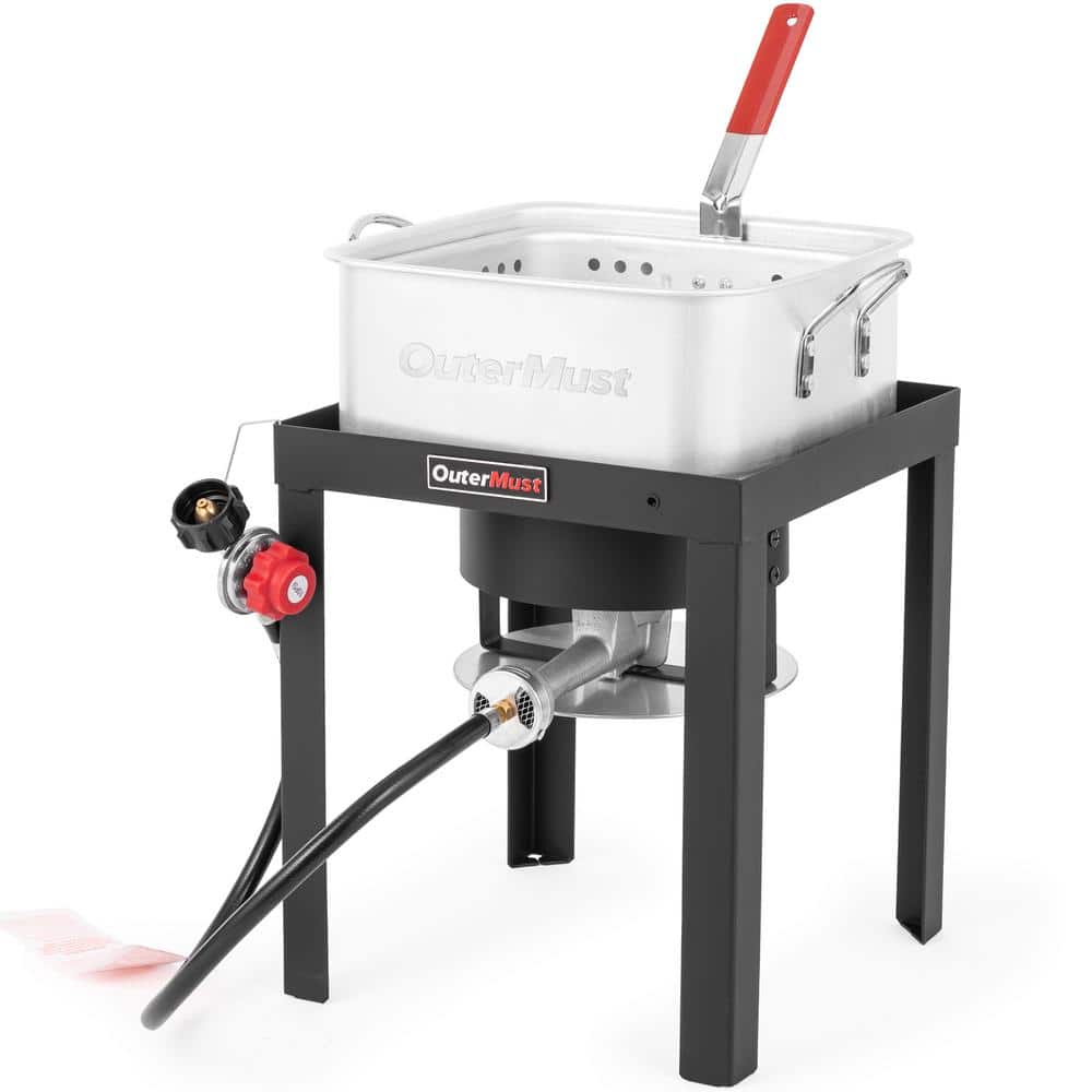 OuterMust 12 Qt. 50,000 BTU Deep Fryer with Inner Basket