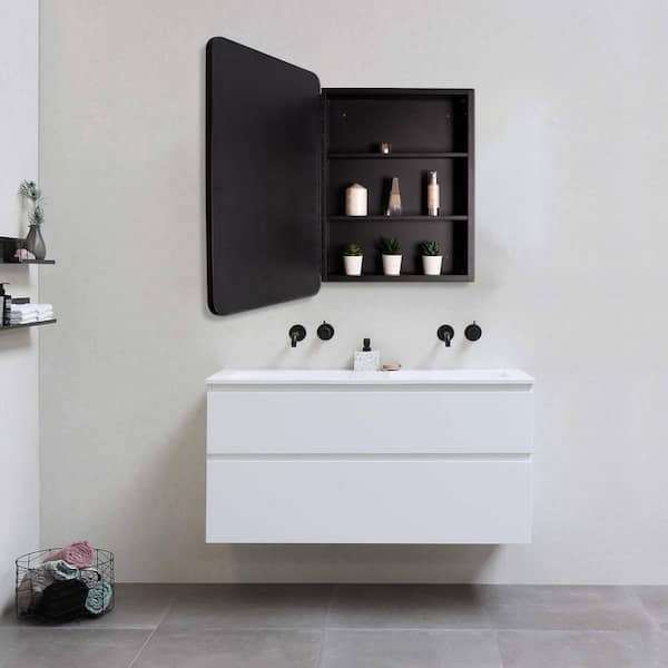 Boost-M2 20 W x 32 H Bathroom Narrow Light Medicine Cabinets with Vanity  Mirror Recessed or Surface