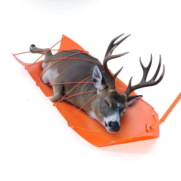 Deer Drag Sled 72.8 x 22.8 in., 550 lb. Heavy Duty PE Game Hauler with Ropes, Handle, Storage Bag for Hunting Hauling