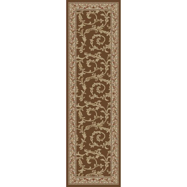 Concord Global Trading Jewel Veronica Brown 2 ft. x 8 ft. Runner Rug