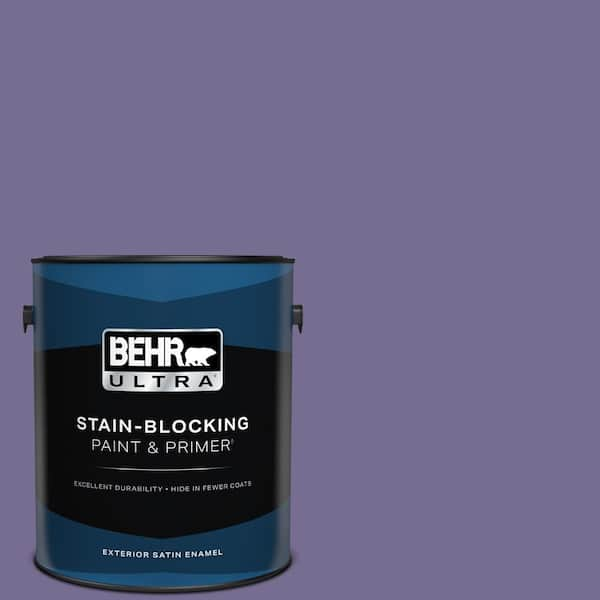 BEHR ULTRA 1 gal. #650D-6 Purple Silhouette Satin Enamel Exterior Paint & Primer