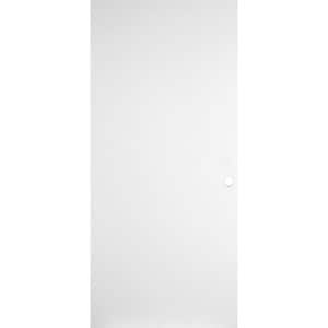 36 in. x 80 in. No Panel Primed Smooth Flush Hardboard Hollow Core Composite Interior Door Slab with Bore