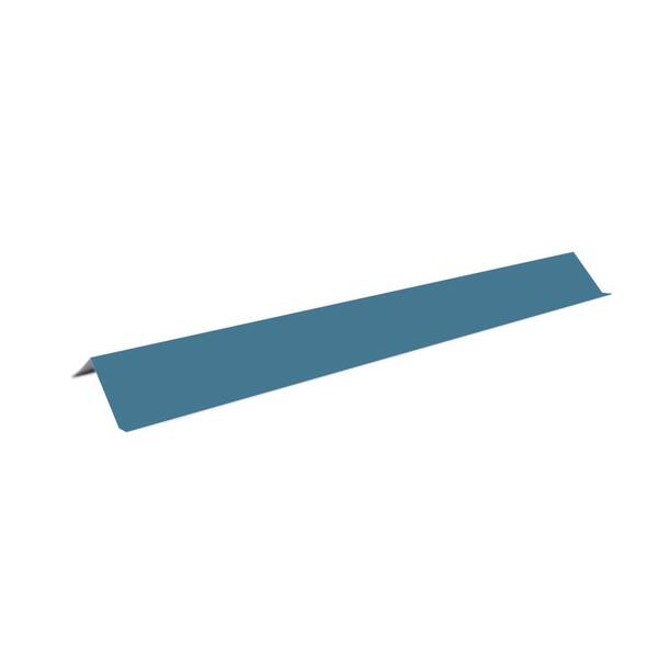 Fabral 3 in. x 2-1/2 in. x 126 in. CE1 Steel 29 GA Eave Flashing Caribbean Blue