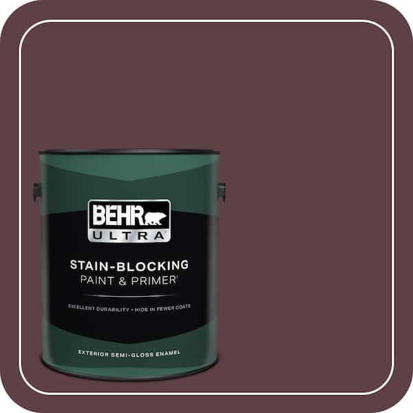 BEHR ULTRA 1 gal. #MQ1-49 Raspberry Truffle Semi-Gloss Enamel Exterior Paint & Primer