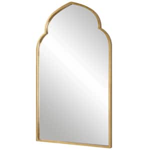 2 in. W x 36 in. H Wooden Frame Brown Wall Mirror
