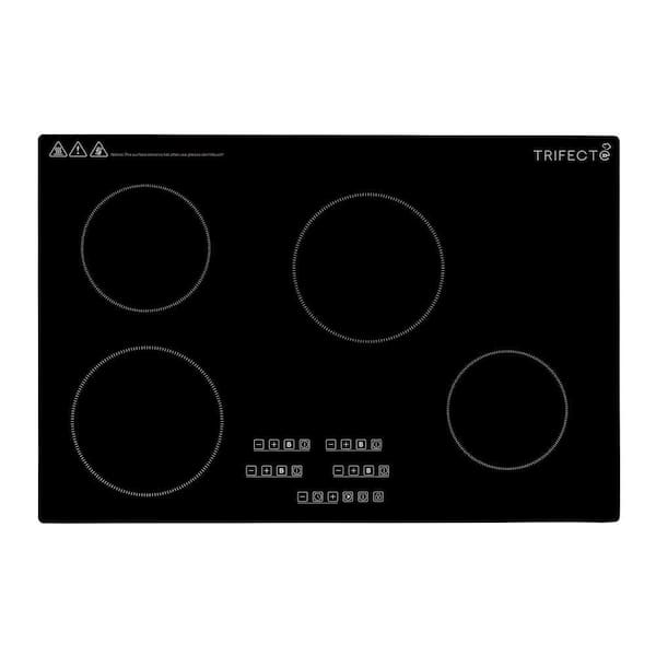 30 in. Induction Cooktop in Black with 4-Elements