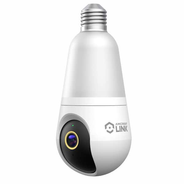 4MP Light Bulb WiFi Indoor/Outdoor Plug-in Security Camera, AI Night Color, 2. 4GHz/5GHz Dual Band Camera, AL-L411W