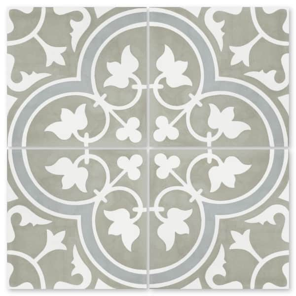 Villa Lagoon Tile Tulips B Holland 8 in. x 8 in. Cement Handmade Tile ...