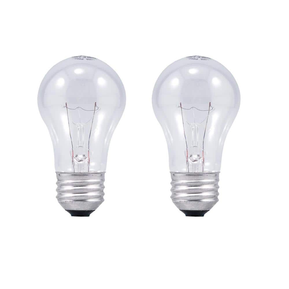 Sylvania 40-Watt Double Life A15 Incandescent Light Bulb (2-Pack) 11956 -  The Home Depot