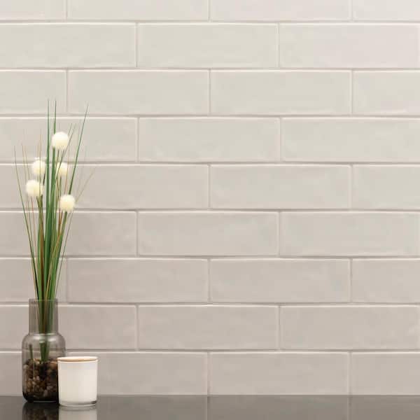 City Grigio 4 in. x 12 in. Glossy Ceramic Subway Wall Tile (9.99 sq. ft./Case)