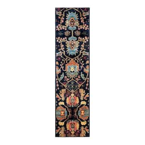 Serapi One-of-a-Kind Traditional Blue 2 ft. x 8 ft. Runner Hand Knotted Tribal Area Rug