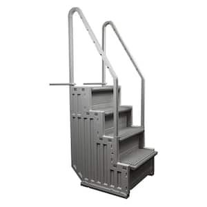 Ladder Step System Entry for Above Ground Pool with 2 Sand Weights