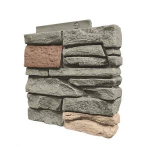 Stacked Stone Stratford 12 in. x 1.375 in. x 12 in. Faux Stone Siding Right Corner Panel
