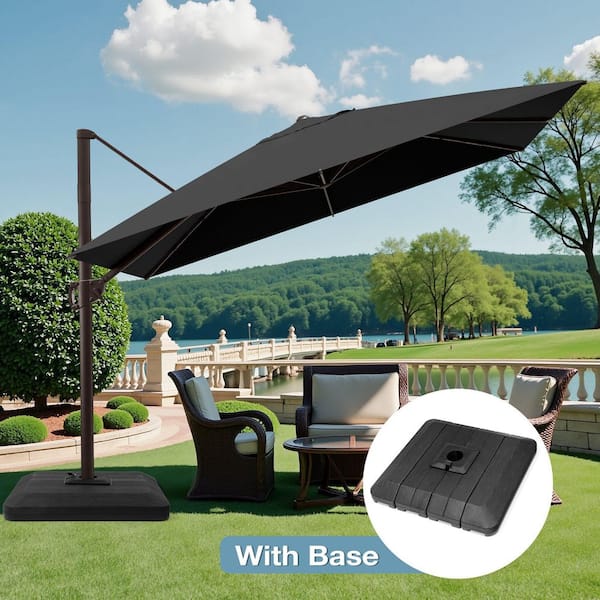 15 ft patio double-sided umbrella with base 15FT Patio Outdoor Umbrella Double Sided Large Umbrella